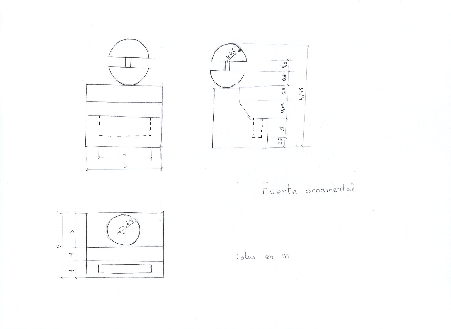 Ejemplo diseño de la fuente Croquis ejemplo fuente